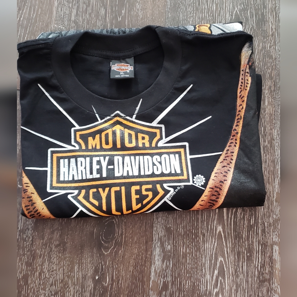 Harley Davidson Modern Boot AOP Tee Size L XL - Picture 3 of 7